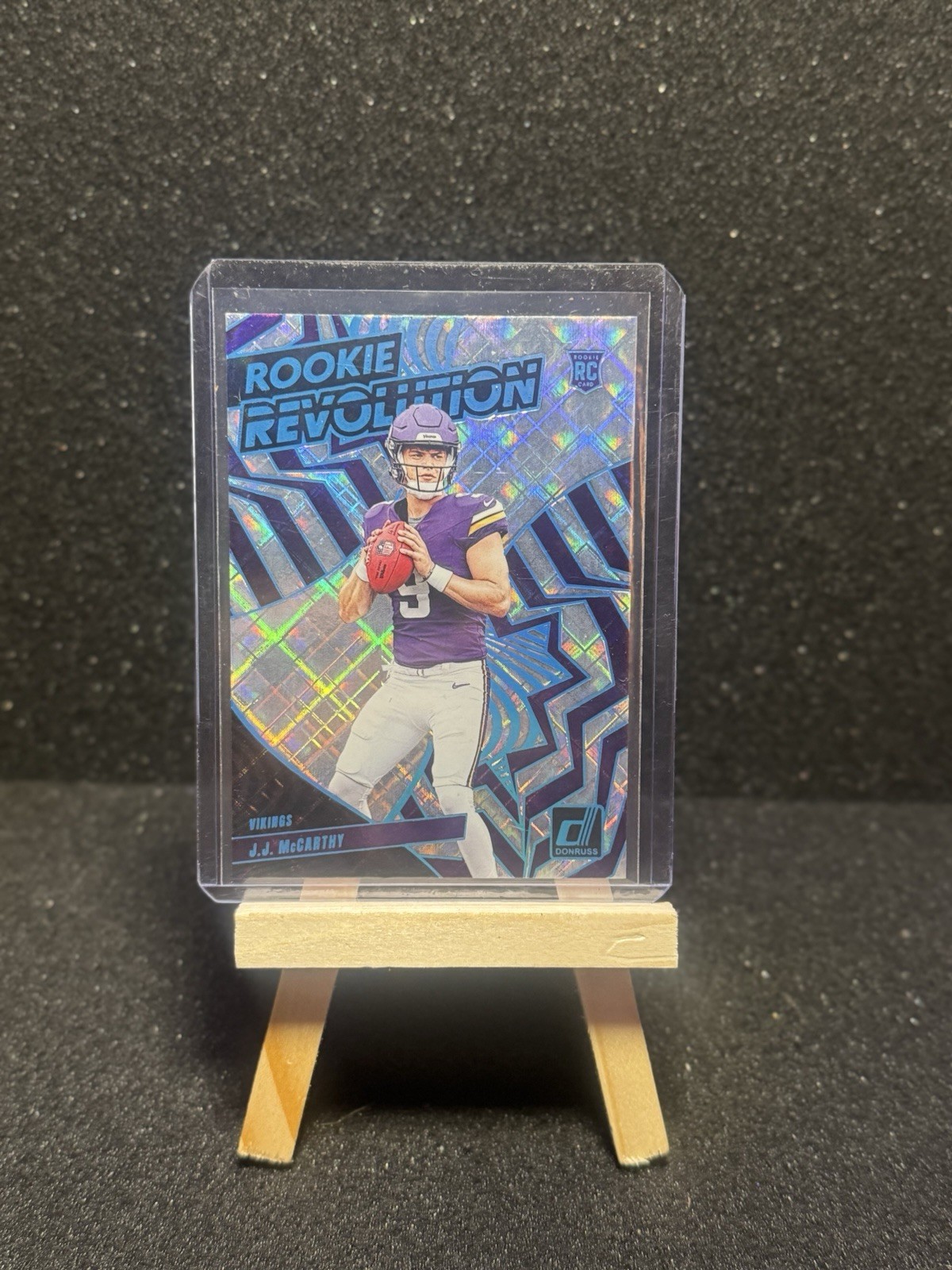 JJ MCCARTHY 2024 Donruss Rookie Revolution Cosmic Parallel RC SSP Serial #d’/100