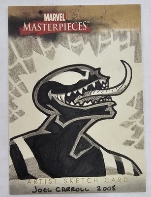 Marvel Masterpieces Skybox Venom Sketch Card Artist Joel Carroll 2008 1 Of 1