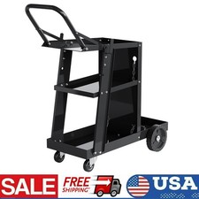 400 LBS 3Tier Welding Cart 360&deg; Swivel Wheels for MIG TIG Plasma Cutter Welder