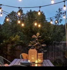 3 x Solar String Light Outdoor Waterproof Patio Light 3x 20 Foot LED Edison Bulb