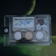 Topps 2023 Museum Collection Frank Thomas Triple Relic Auto White Sox SWTRA-FT