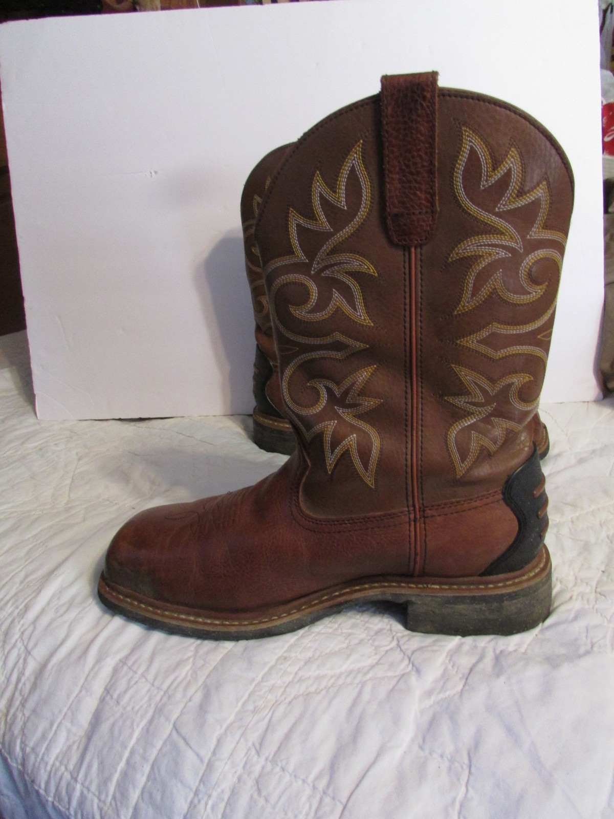 John Deere Ariat Western Boots JD4932 Pull On Mens 12W image 4