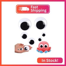 Self Adhesive Googly Eyes 6 Pcs 0.6 1 2 Inch Large Google Wiggle Craft Eyes