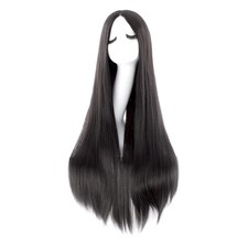 MapofBeauty 40 Inch /100 cm Fashion Straight Long Costume Anime Wig Black 