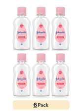Johnson's Baby Oil, Pure Mineral Oil Helps Prevent Moisture Loss 14oz, Pack of 6