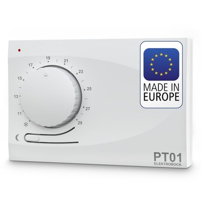 ELEKTROBOCK PT01 Wandthermostat - Keine Programmierung notwendig - Batteriebe...