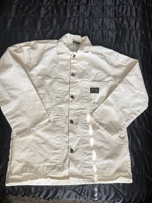 Stan Ray Jacket Mens M White Ivory Chore Natural Drill Workwear  USA