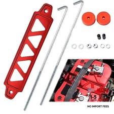 Aluminum Alloy Battery Tie Down Bracket, Hold Down Bracket Holder,Car red