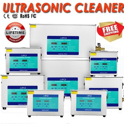 AIPOI Ultrasonic Cleaner with Timer Heating Machine Digital Sonic Cleaner SUS304
