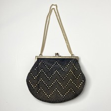 Vintage Beaded Kiss Lock Handbag Made In Macau