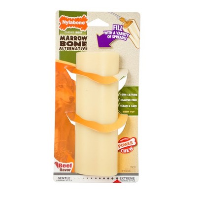 Nylabone Power Chew Marrow Bone Alternative Dog Chew Large Beef