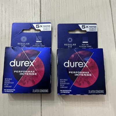 Durex Performax Intense Ribbed Dotted Stimulation Lubricated Latex Condoms  3pk | eBay