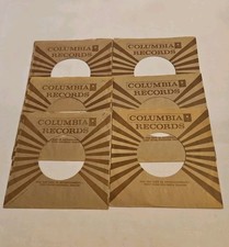 45 RPM 7" RECORD SLEEVES CO. SLEEVE 6 PACK SEE PHOTO Columbia Records SLV398 