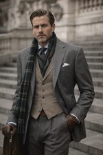 Lauren Ralph Lauren Gray Pinstripe Wool Blazer 42R Trim Fit Mens Suit Jacket