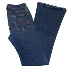 LEVEL Jeans Low Rise Flare Y2K Vintage Blue Size 3/4 Made in USA