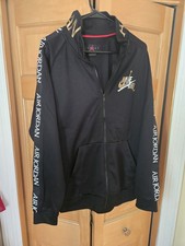 Nike Air Jordan Track Jacket Mens Large Black Full Zip Jumpman Logo Athletic