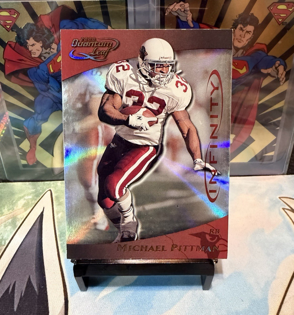 2000 Michael Pittman Quantum Donruss Leaf Red Infinity #5 Ser# /50 Cardinals 33A