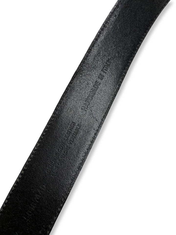 Cinturón Hugo Boss Hecho a Mano Cuero Mujer Negro Hebilla Talla 30 in/80 cm Foto 4 de 4