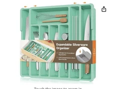 Expandable Utensil Drawer Organizer for Kitchen Silverware Flatware Cutlery Tray