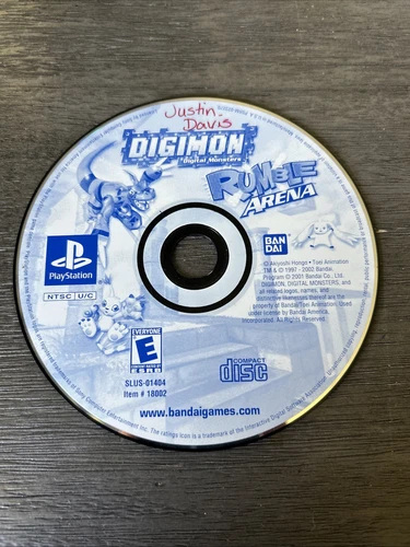 Digimon Rumble Arena (Sony PlayStation 1, 2002) PS1 Disc Only Original Fighter!