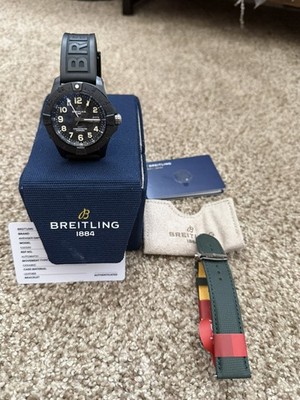 Breitling Avenger GMT ceramic 45. Night Automatic with 2 straps box/eBay card