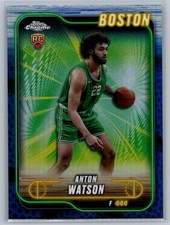 2024-25 Topps Chrome #107 Anton Watson Blue Basketball Refractor