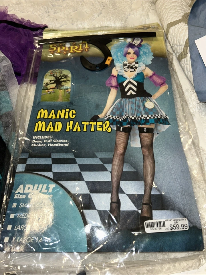 Маниакальный безумный шляпник взрослый женский костюм маленький - Изображение 2 из 4