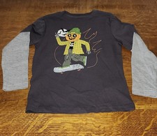 Tommy Bahama Kids S 5/6 Halloween Long Sleeved T-Shirt Dark Gray NWOT Pumpkin
