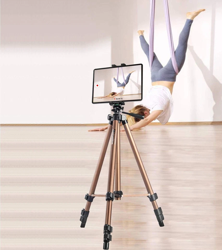 Treppiede per iPad, Tablet Treppiede Stand 51.6 pollici Regolabile Altezza Su... - Immagine 2 di 4