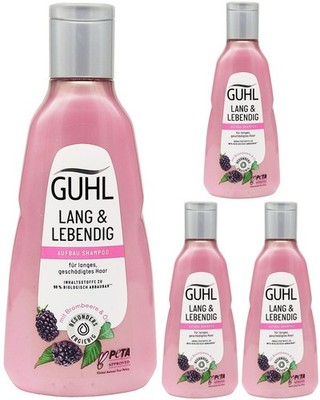 Guhl Lang & Lebendig Aufbau Shampoo mit Brombeere & Mandelöl 4x 250ml