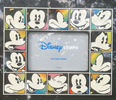 VTG 1990 s Disney Mickey Mouse Multi-Color Pop Art Many Faces Picture Frame