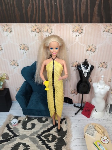 Vintage Barbie Outfit -1980 Superstar Era Mattel Best Buy Dress #1471, Pumps ++ - Afbeelding 11 van 20