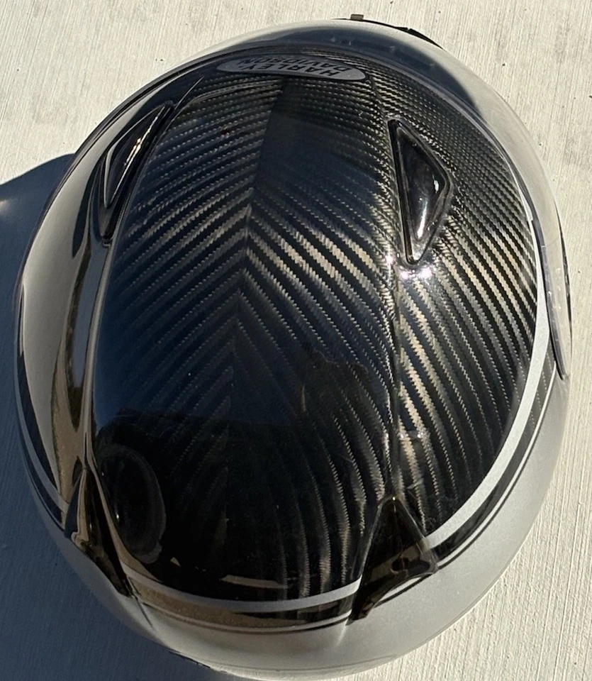 Casco facial completo Harley Davidson fibra de carbono FXRG visera transparente talla XL Foto 2 de 4