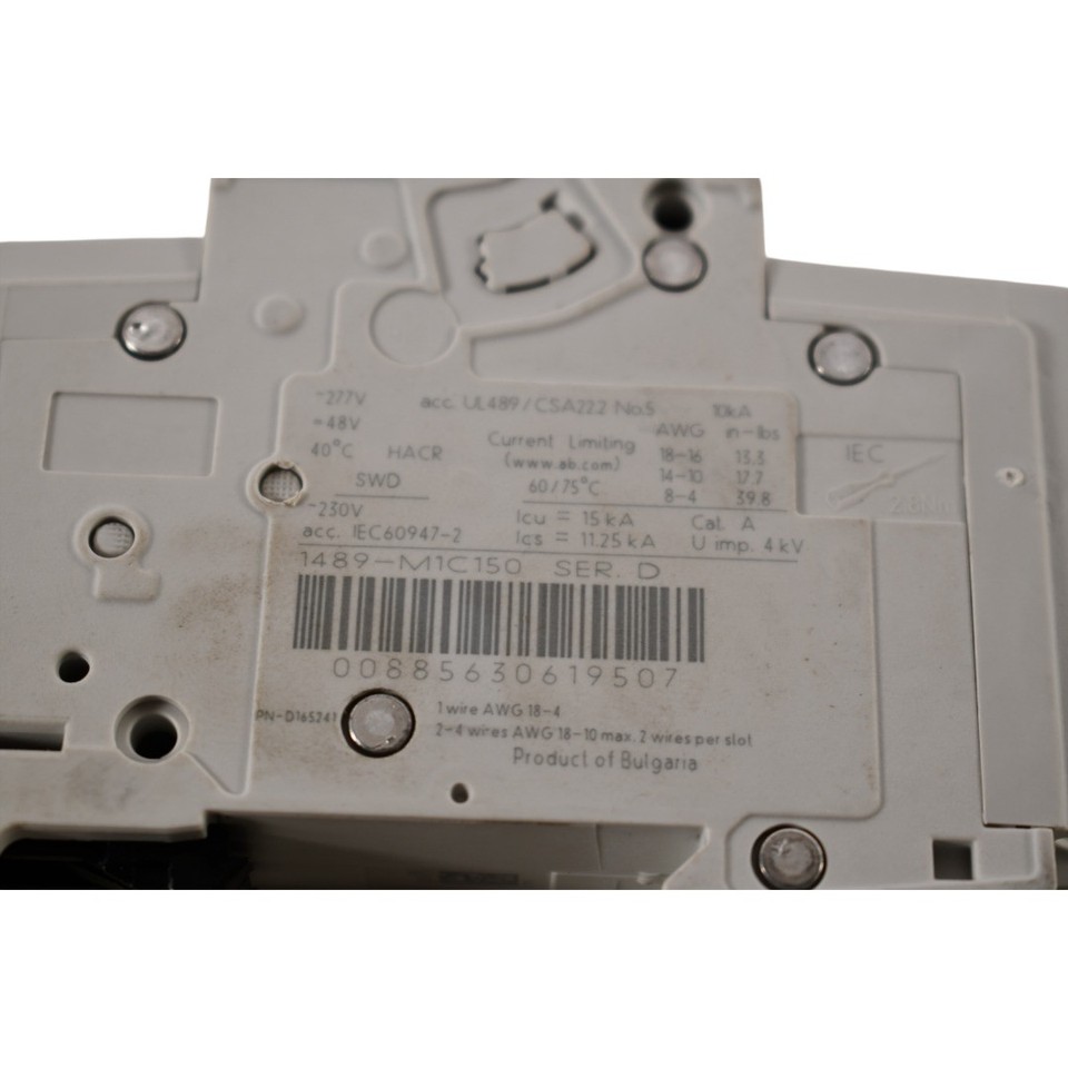 Interruttore Automatico Allen-Bradley 1489-M1C250 - Nuovo Di Zecca