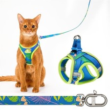 Cat Harness and Leash Set, Step-in Escape Proof Adjustable Vest Harness for S...