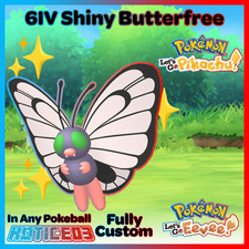✨ Shiny Butterfree 6IV ✨ Pokemon Lets Go Pikachu & Eevee 🚀 Fast 🚀
