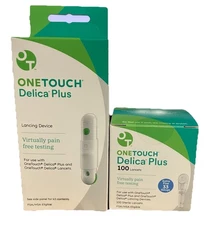 OneTouch Delica Plus Lancing Device~With *100 Lancets~Exp~2030~$18.88~Free Ship