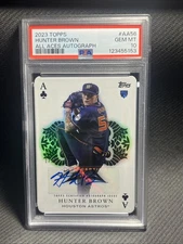 2023 TOPPS UPDATE HUNTER BROWN ROOKIE ALL ACES AUTO 17/25 PSA 10 ASTROS