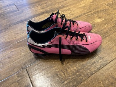 Men s Puma Evo Speed Soccer Shows Pink And Black Size 10