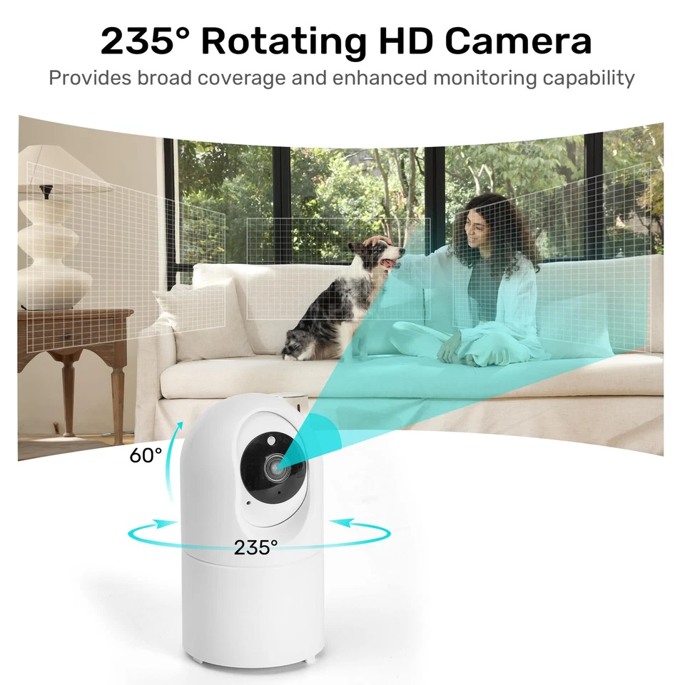 Automatic Cat Feeder with Rotating Camera,1080P HD Video with Night Vision, 5... - Image 2 of 4