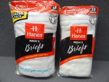 NEW Hanes 9-Pack Pair Men 38 ComfortWeave Brief White 90s 1997 2249U Made in USA