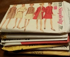 LOT OF 7 RETRO TRANSFER AND SEWING PATTERNS