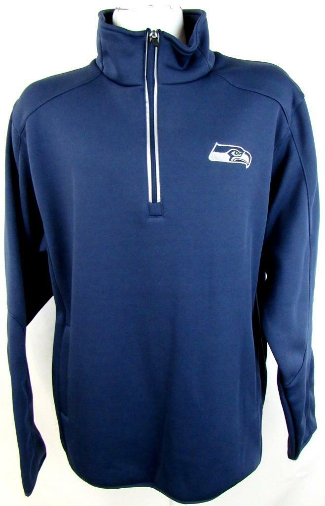 Seattle Seahawks Mens Size Large 1/4 Zip Pullover Performance