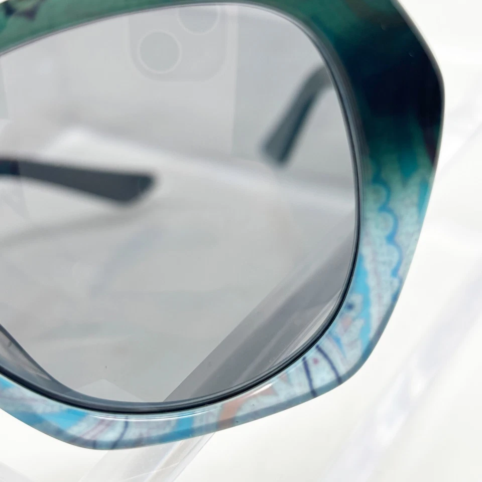 ETRO ET 608S 538 Sunglasses Blue Paisley Gradient 70s Retro Designer Italy READ* - Image 3 of 4