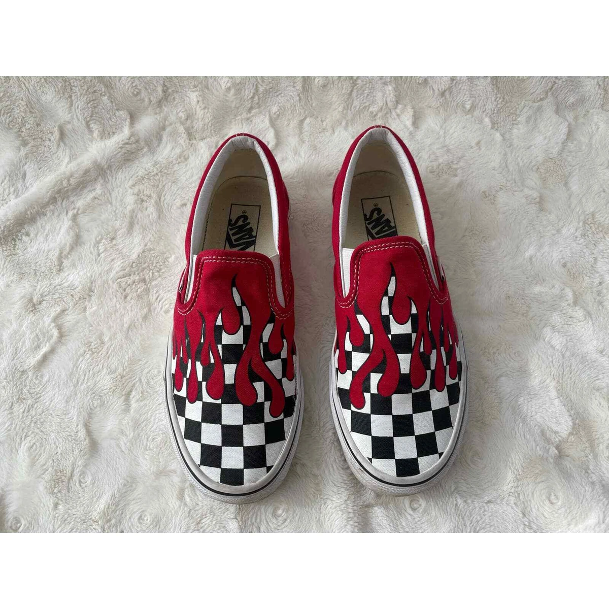 Checkerboard vans with blood sale
