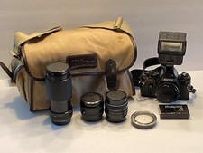 Ricoh XR-S 35mm Film Camera w/ Extras XR 50mm Star-D 28mm Commander 80-200 Lot