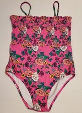 Janie  Jack Hello Sun Floral Smocked Swimsuit Girls Size 18