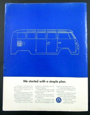 1967 VW VOLKSWAGEN BUS Magazine Ad - We Started With A Simple Plan.