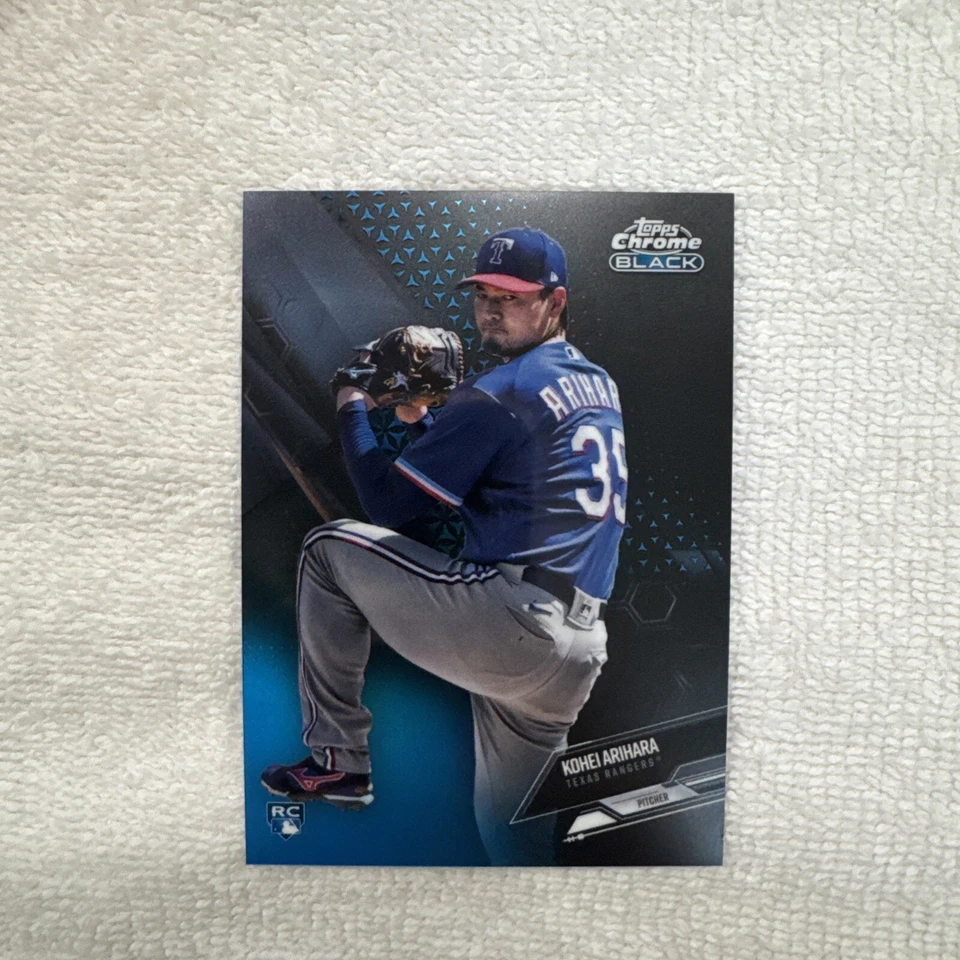 2021 Topps Chrome Black Kohei Arihara Rookie Blue Refractor 17/75 - Image 2 of 3