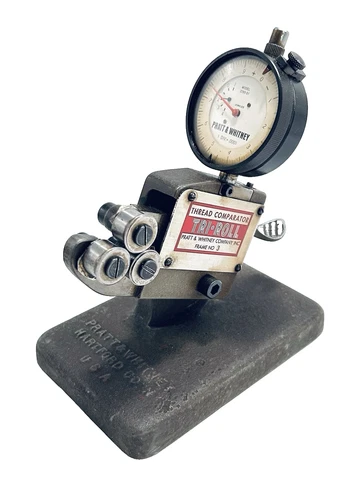 Pratt&Whitney TRI-ROLL THREAD COMPARATOR Frame No. 3 w/Dial Gage No. 2150-01 USA